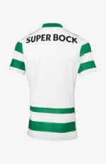 Sporting Lisbon 2025/26 home football jersey with green and white stripes.