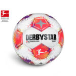 Authentic Derbystar Bundesliga match ball with vibrant design and official Bundesliga logo.