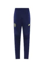 Boca Juniors football training pants with club logo and Adidas branding.