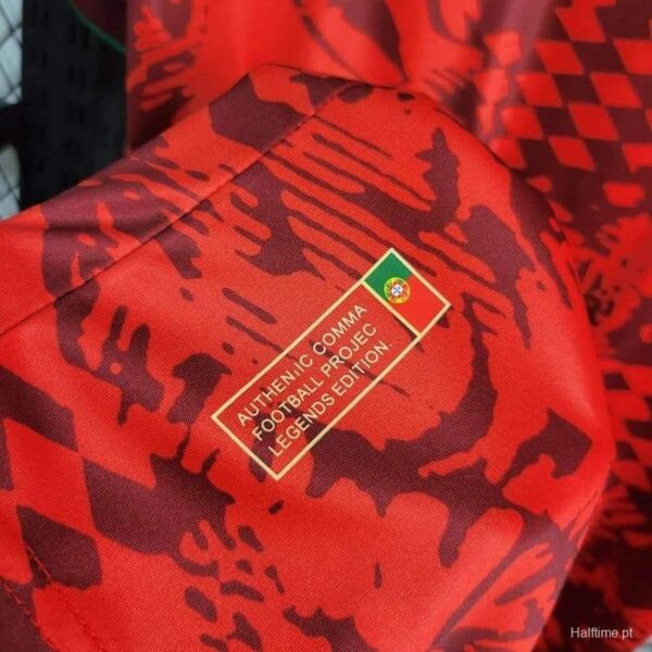 Portugal Red Special Edition football jersey 2024 with authentic COMMA label.