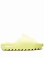 Yellow Nike Off-White slide sandal for casual wear and comfort.