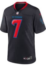 CJ Stroud Houston Texans Navy Blue Game Football Jersey.
