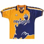 Porto 1997/99 away football jersey with yellow and navy design.