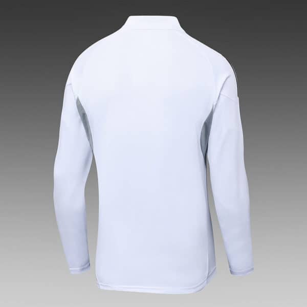 Adidas white tracksuit jacket, sporty athletic apparel for men and women.