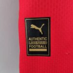 Close-up of Switzerland World Cup 2022/23 home jersey with Puma logo and "Authentic Licensed Footbal.