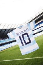 Aguerooo 11 Manchester City limited edition football jersey for 2022/23 season.