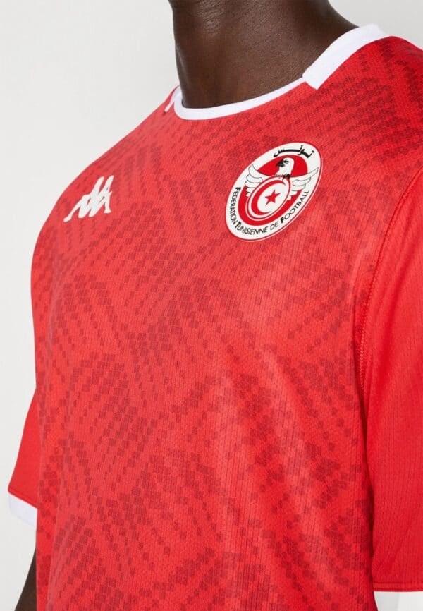 Tunisia football jersey with team logo and Kappa branding.