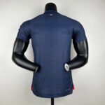 Authentic PSG 2023/24 home football jersey for players and fans.