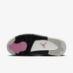 Air Jordan 4 Orchid sneaker sole with black, white, and pink accents.
