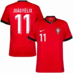 Portugal national football team home jersey 2024 with João Félix 11 printed on front and back.