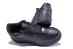 Black Nike Air Force 1 Low sneakers for men and women. Classic, stylish, and comfortable footwear fo.