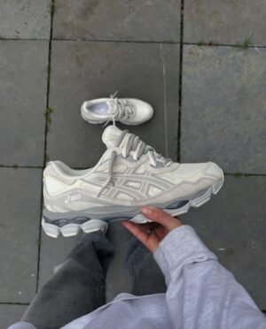 ASICS Gel-NYC Cream Grey sneaker for men, stylish and comfortable athletic footwear.