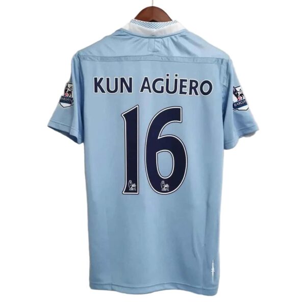 Authentic Kun Agüero Manchester City limited edition football jersey, 2011-2012 season.