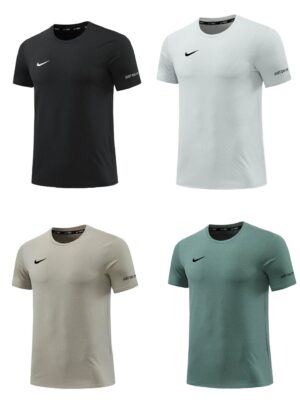 Nike Dry-Fit men's athletic T-shirt in various colors for sports and casual wear.