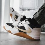 Air Jordan Jumpman Jack TR Travis Scott Sail sneakers on foot.