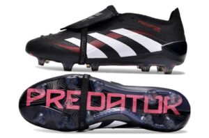 Predator Elite 24 FG black, white, red soccer cleats for firm ground.