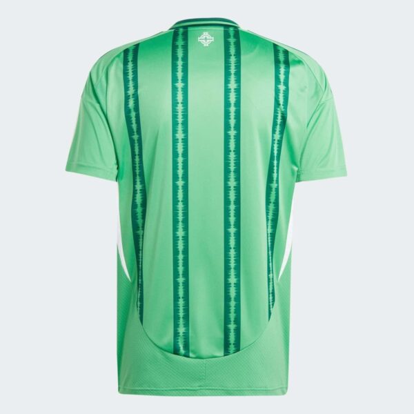 Authentic Northern Ireland football jersey for 2023/24 season. Green design with team logo and moder.