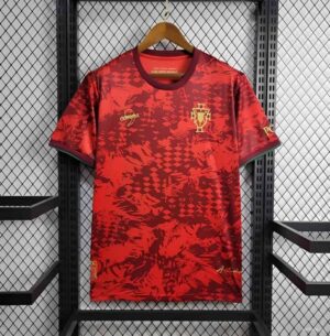 Portugal Red Special Edition 2024 football jersey with vibrant design and team crest.
