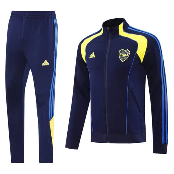 Authentic Boca Juniors football tracksuit for 2025/26 season. Stylish blue and yellow design with cl.