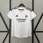 Authentic Real Madrid 2023/24 home football jersey, white with black accents.