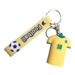 Football jersey keychain with "Football" text and soccer ball design, perfect for football fans.