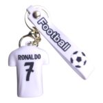 Cute football keychain featuring Ronaldo's jersey number 7 and a soccer ball, perfect for football f.