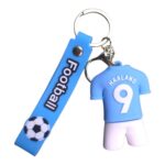Football Legends mini jersey keychain with player name and number.