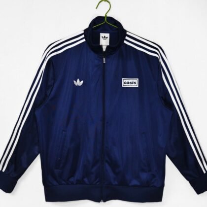adidas Oasis Tour Logo Blue 3-Stripes Classic Top Men Jacket