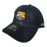 High-quality Barcelona FC branded flex cap with embroidered crest and swoosh design. Perfect for spo.