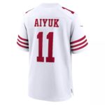Nike Brandon Aiyuk 49ers White Football Jersey, NFL game day apparel.