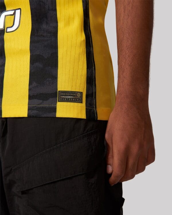 Al-Ittihad football jersey 2025/26 home player version, yellow and black design.