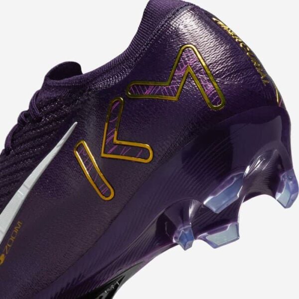 Nike Mercurial Vapor 16 Elite football boot in purple with Mbappé branding.