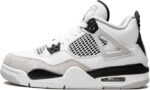 Air Jordan 4 Military Black sneakers with white and black design.