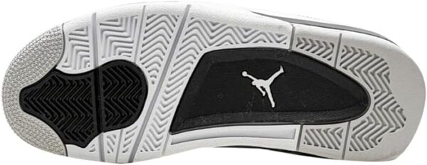 Air Jordan 4 Military Black sneaker with iconic Jumpman logo and durable sole. Perfect for basketbal.
