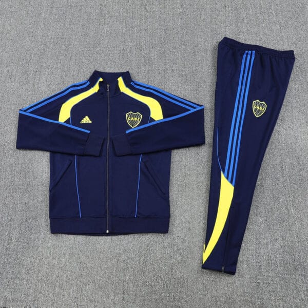 Authentic Boca Juniors football jacket and pants set for 2025/26 season. Official team apparel for f.