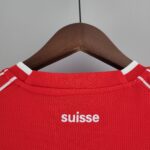 Official Switzerland World Cup 2022/23 home football jersey on hanger.