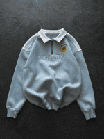 Argentina half-zip oversized sweatshirt with Argentina crest, perfect for football fans and streetwe.