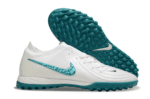 Nike Phantom GX II Elite Society football shoe in white and green, designed for optimal grip and agi.