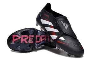 Predator Elite 24 FG black and white soccer cleats for firm ground play.