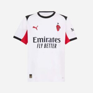 Authentic AC Milan football jersey with Puma logo and Emirates sponsor.