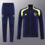 Authentic Boca Juniors football training suit for 2025/26 season. Blue and yellow tracksuit with clu.
