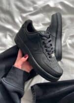 Black Air Force Low 1 sneakers for men and women.