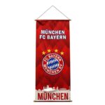 Munich FC Bayern flag for indoor and outdoor display, featuring team logo and colors.