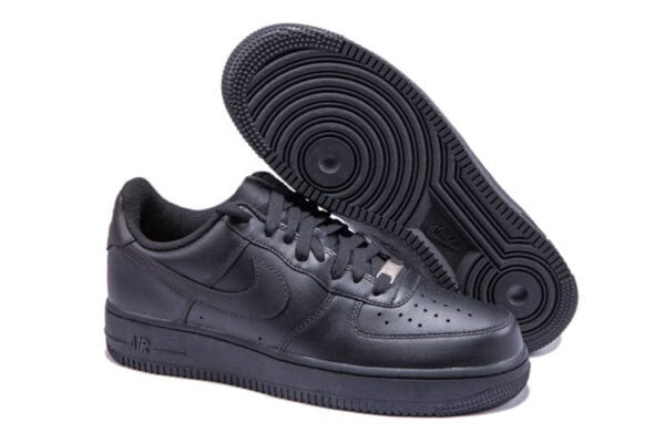 Black Air Force Low 1 sneakers for men and women.