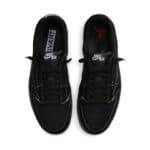 Black Phantom Travis Scott x Air Jordan 1 Low OG sneakers for basketball and streetwear.