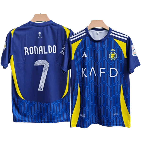 ملابس نادي النصر خارج الملعب 24/25 مع رونالدو 7 - UAE SPORT STORE قميص نادي النصر خارج الملعب 24/25 مع اسم رونالدو ورقم 7، تصميم أصلي ومريح، مثالي لمشجعي كرة القدم.