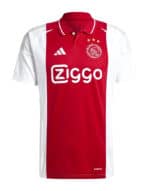 Ajax Home Football Jersey 2024/25 with Ziggo sponsor and club crest.