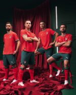 Portugal national team home jersey 2025, authentic football apparel for fans and players.