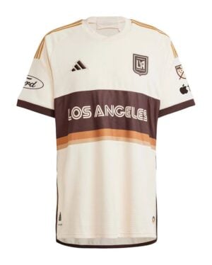 Authentic Los Angeles FC third kit for 2024/25 season, featuring team logos and stylish design.