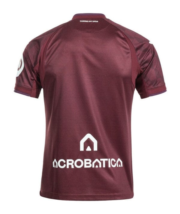 Torino FC 2024/25 home football jersey, maroon color with sponsor logo.